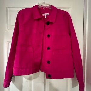 LOFT Fuchsia Utility Jacket